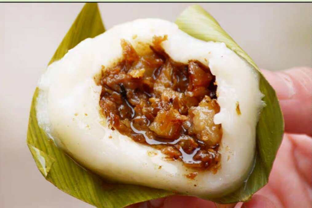 四川小吃宜宾叶儿猪儿粑芽儿粑手工糯米肉馅包点