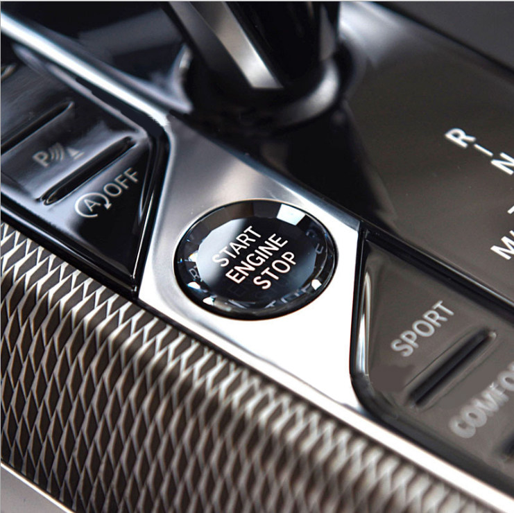 适用宝马马新19款x5水晶一键启动按钮325lig20g28z4汽车贴片