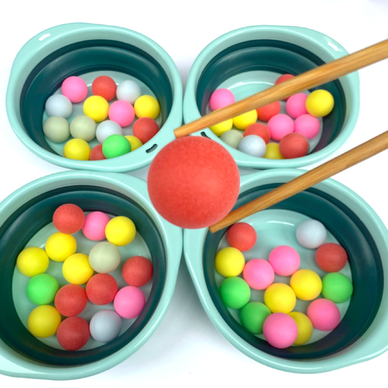 筷子夹球乒乓体育游戏道具团建拓展室内户外趣味感统训练器材