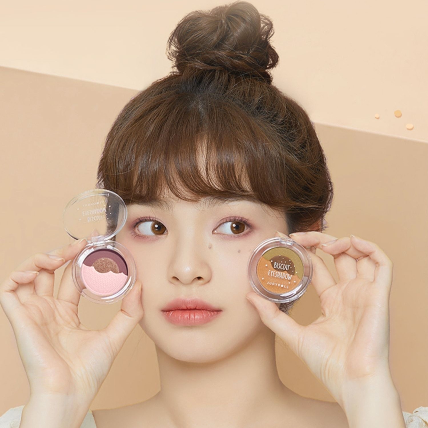 judydoll橘朵烘焙拼色草莓豆沙抓猫三色juduo小饼眼影