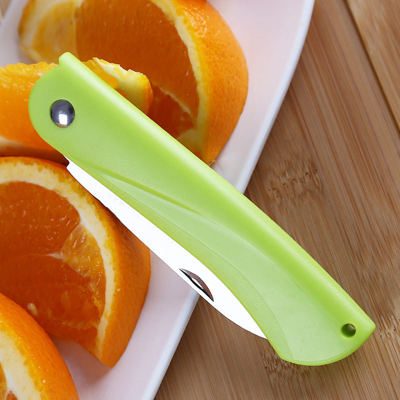 十八子作可折叠水果刀瓜果刀厨房不锈钢果皮刀随身便携小刀削皮刀