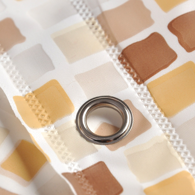 包邮马赛克浴帘防水加厚沐浴帘浴室门帘 卫生间挂帘隔断遮挡帘子