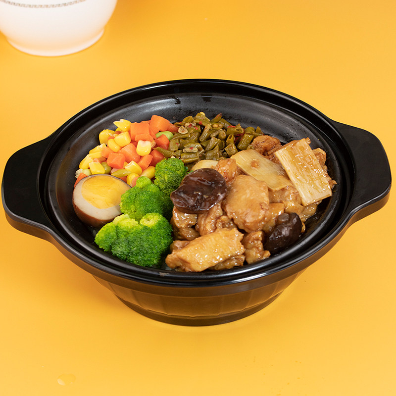 香菇滑鸡料理包蒸烩高端预制速食菜包商用外卖速食菜