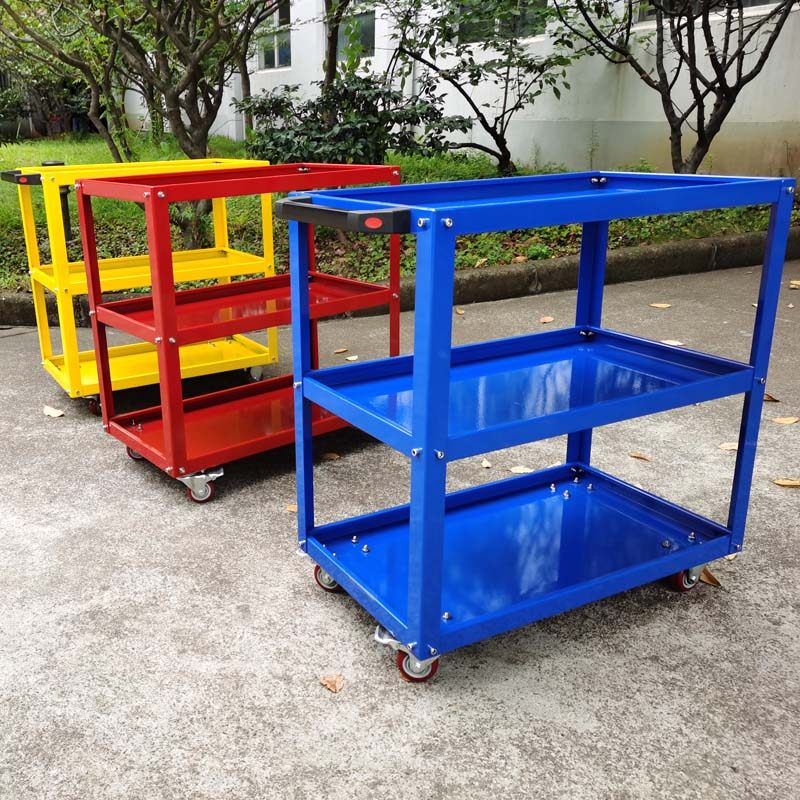 浩尼周转车制置定制转车手推车精工三层加大加厚工具车