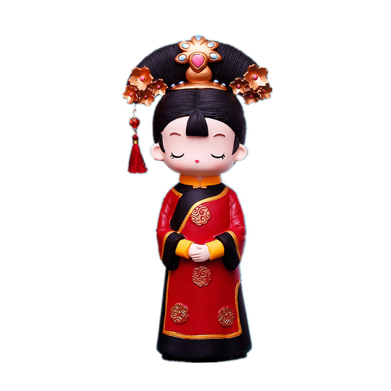 卡通古装玩偶人小摆件创意宫廷清朝格格卧室摆件