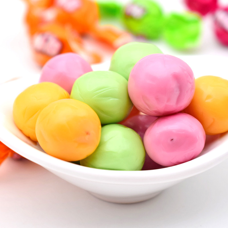 软糖俄罗斯进口彩球果酱夹心喜糖500克包装特价糖果