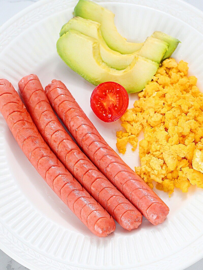 金锣健食低脂香肠5袋健身身轻食可代餐非鸡胸包装即食肠类