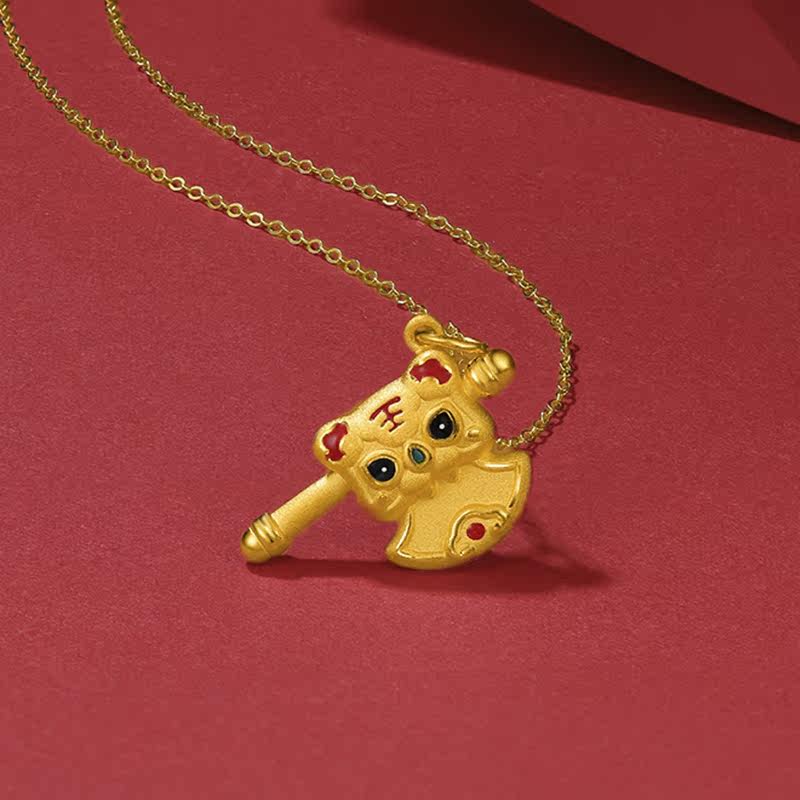 999足金黄金吊坠生肖虎本命年项链虎年男女挂坠金饰生日礼物正品