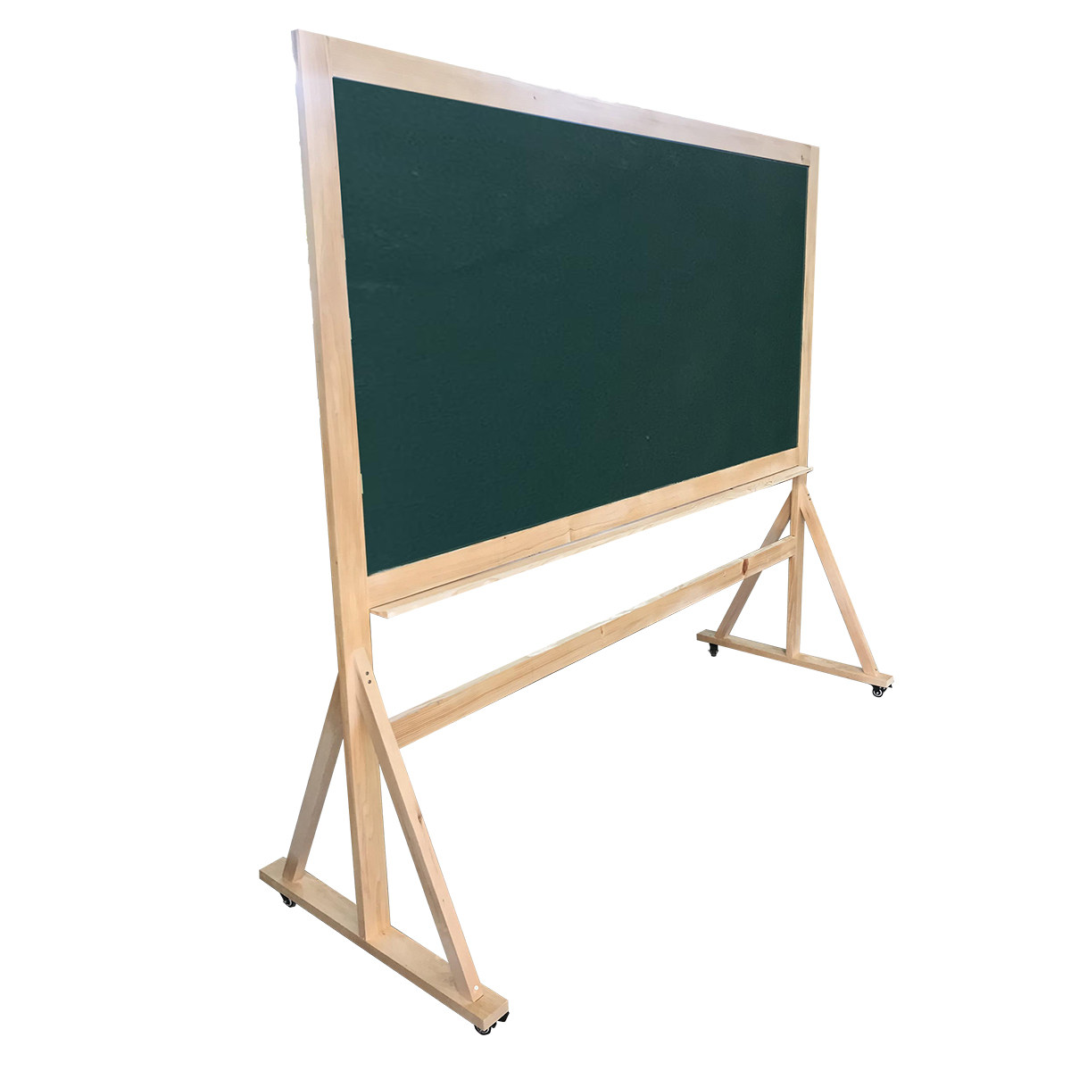 黑板立式支架双面实木木框教学展示绿色白色黑板