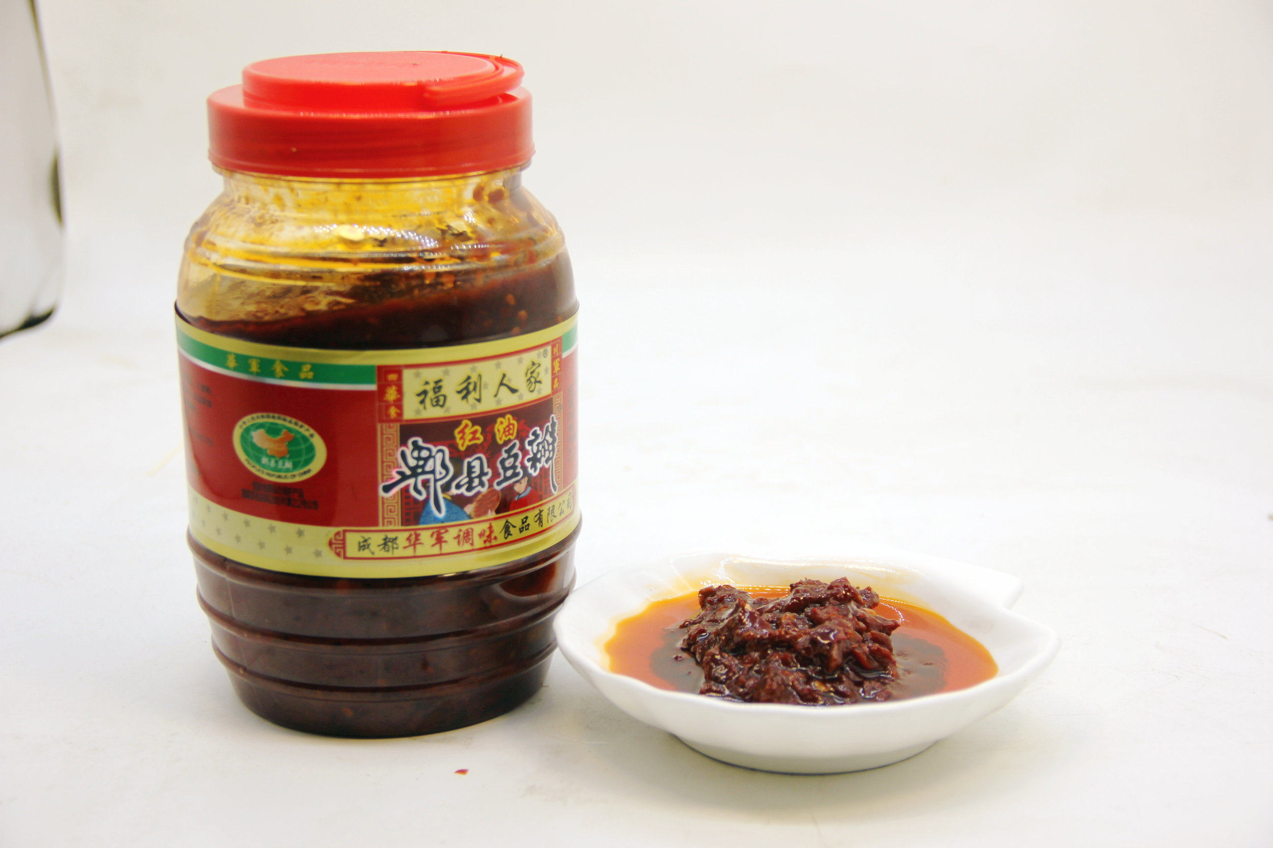 红油郫县豆瓣1000g瓶装正宗华军四川家用炒菜豆瓣酱