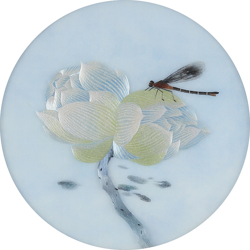 苏绣初学蜻蜓荷花针迹入门古风刺绣包初学材料苏绣