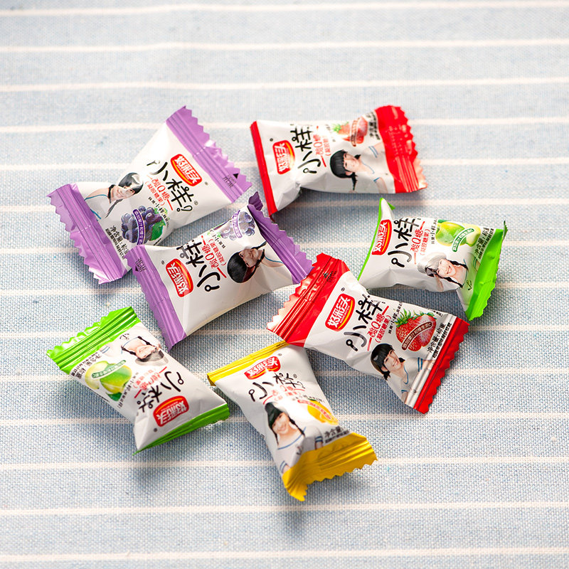 好彩头枕式小样酸q糖 创意结婚喜糖批发散装糖果小零食500g约96颗