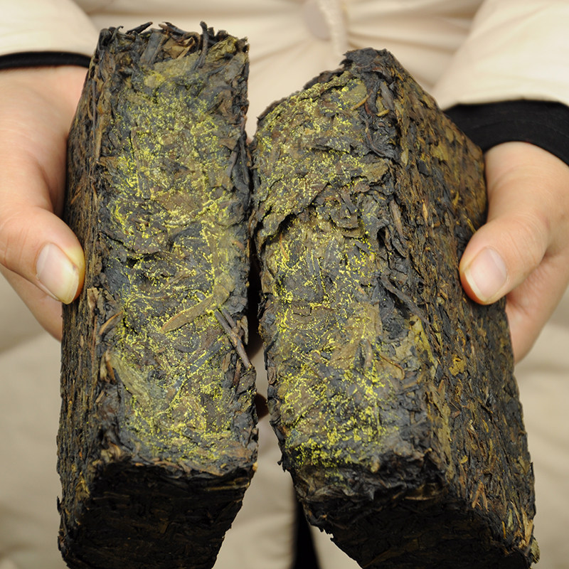 安华茶叶中农茯砖手工砖茶金花正宗安化湖南安化黑茶