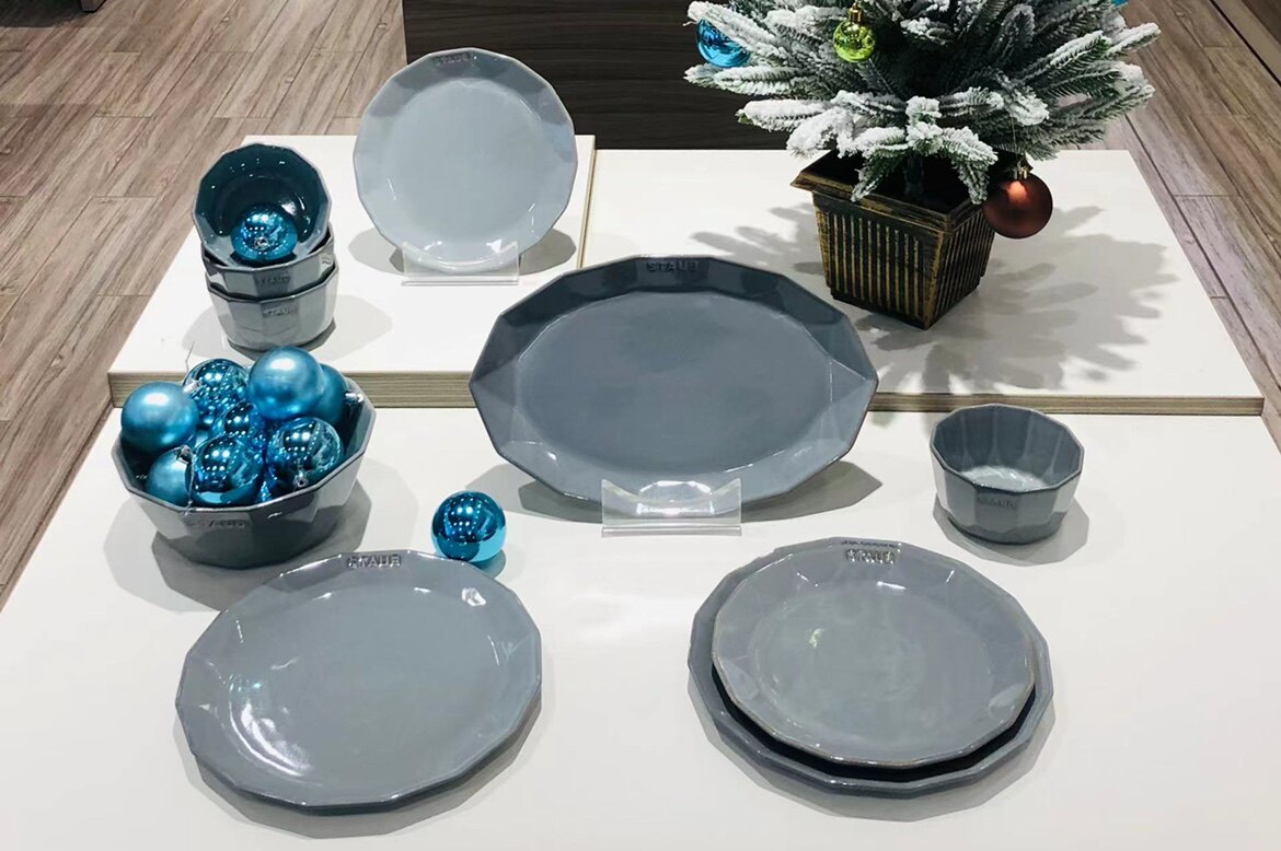 staub珐宝新品钻石系列陶瓷瓷碗盘子家用圆盘盘