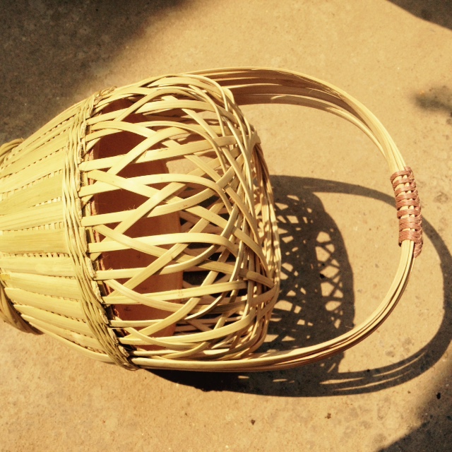 竹编火笼广西手工取暖火炉编织怀炉竹笼特色怀炉