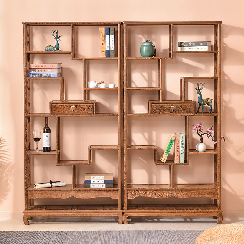 展示架红木家具鸡翅木中式客厅古董架多宝阁多宝格