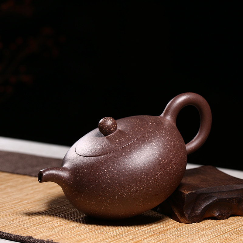 宜兴紫砂壶清仓捡漏名家纯全手工原矿紫金砂泡茶壶茶具球孔扁韵壶