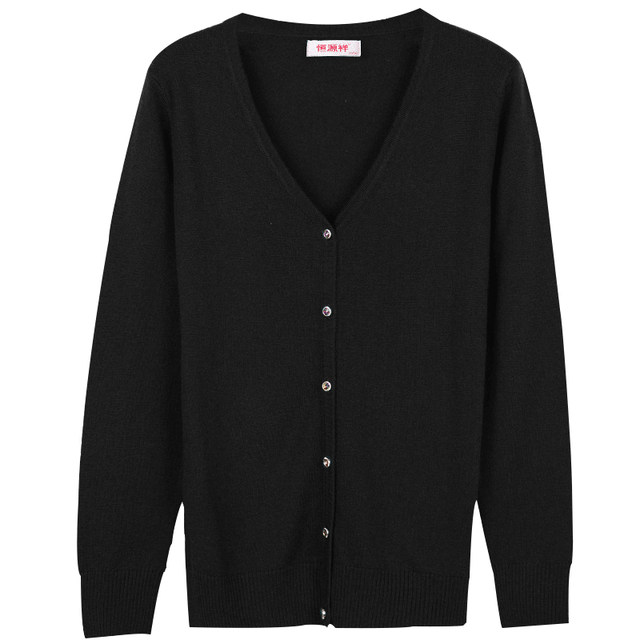 Hengyuanxiang 100% wool sweater women 2020 new spring and autumn short knitted cardigan with thin long-sleeved sweater jacket Hengyuanxiang 100% wool sweater women 2020 new spring and autumn short knitted cardigan with thin long-sleeved sweater jacket