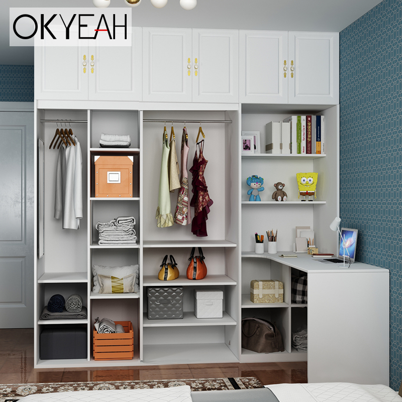 推拉门家用柜转角书桌书柜一体衣柜市区免费送货安装3期免息