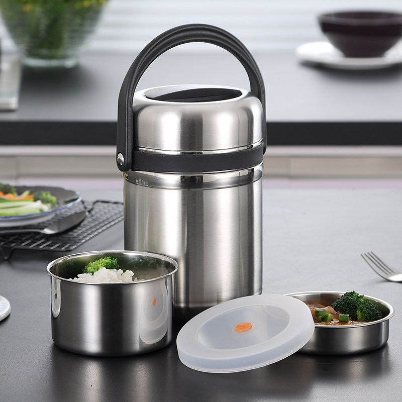 保温饭盒沃米不锈钢大容量12h真空多层饭盒