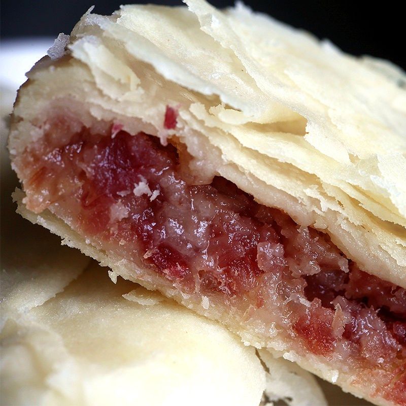 云南酥皮白玉云腿月饼白饼100g/枚滇式月饼宣威火腿月饼中秋