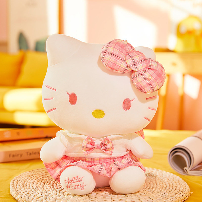 正版hellokitty公仔布娃娃公主凯蒂猫玩具毛绒可爱哈喽毛绒布艺类玩具