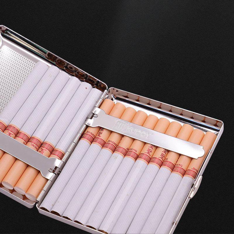 酷宝20支装烟盒便携超薄创意翻盖金属香烟盒老式烟盒
