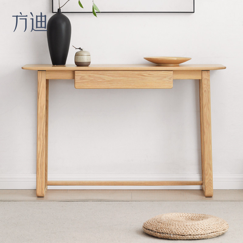 玄关方迪入户走廊靠墙台条条案中式新中式实木玄关台