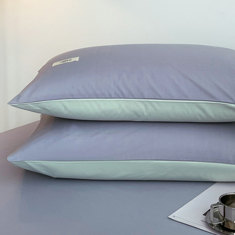 全棉枕套一对家用单人水洗枕芯纯棉48x74cm枕头枕套