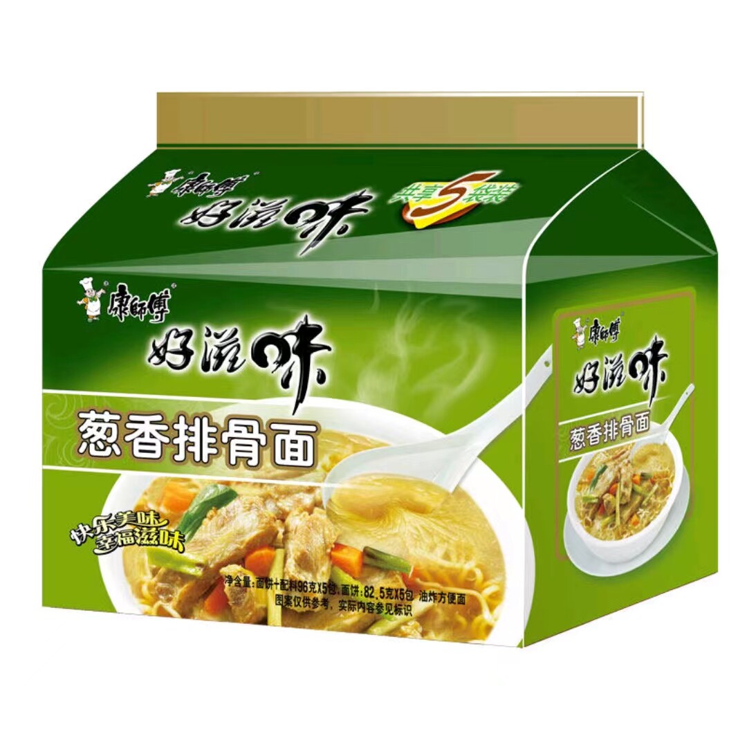 葱香排骨康师傅滋味味方方便面91gx24袋装整箱速食冲泡方便面