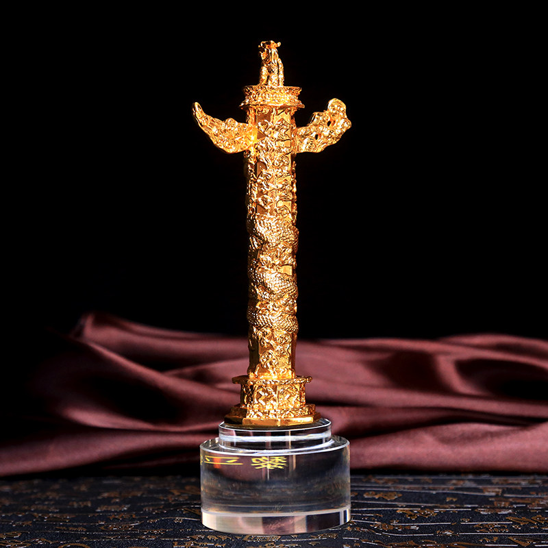 新款水晶奖杯定制华表奖杯制作奖牌奖品创意定做金属奖杯刻字