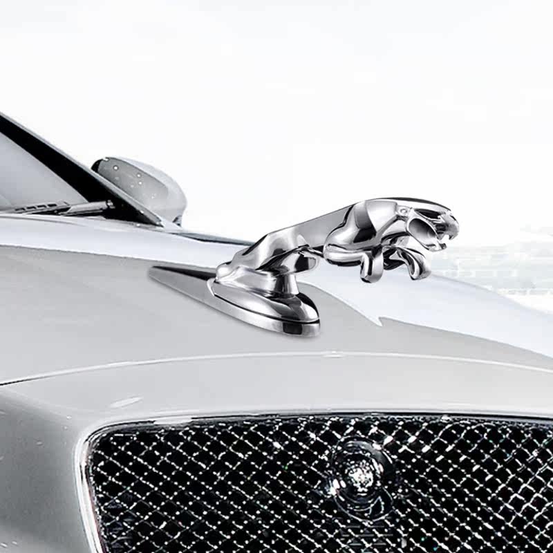 汽车用品超市 高端金属立体标捷豹车标jaguar 机头盖标 捷豹立标