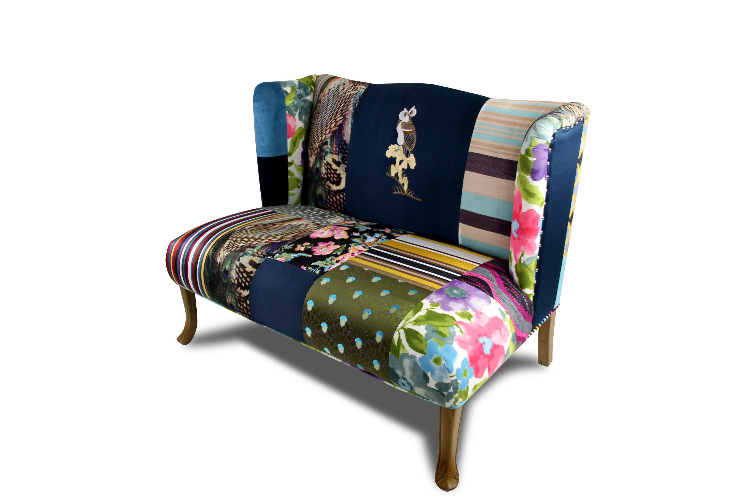 盖雅奢华定制欧式刺绣撞色沙发拼布沙发客厅沙发布艺客厅沙发