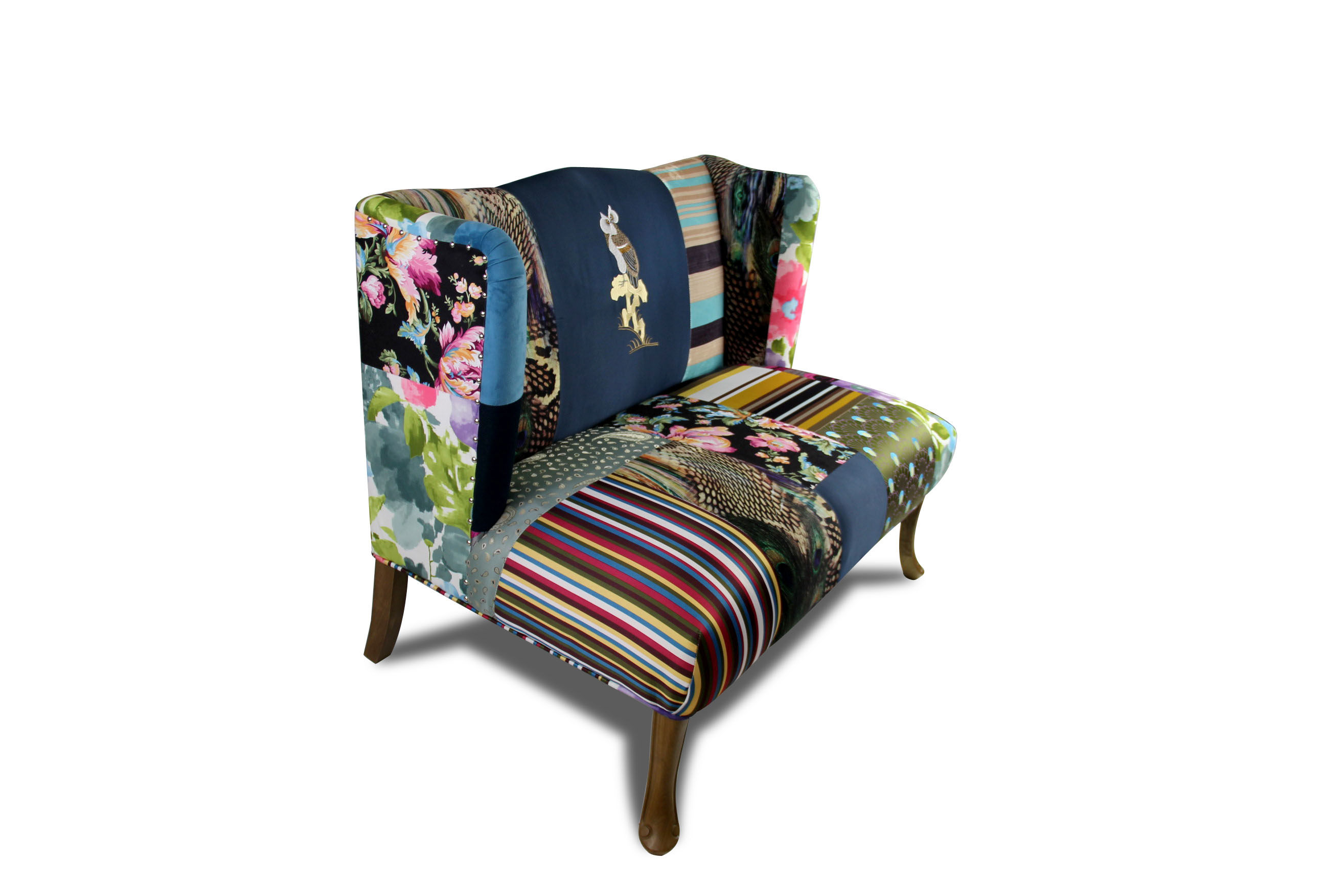 沙发客厅盖雅奢华定制欧式刺绣撞色拼布布艺布艺沙发