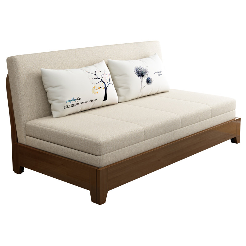 实木沙发床客厅2021年新款沙发床实木外框设计2021年新款底部带储物柜