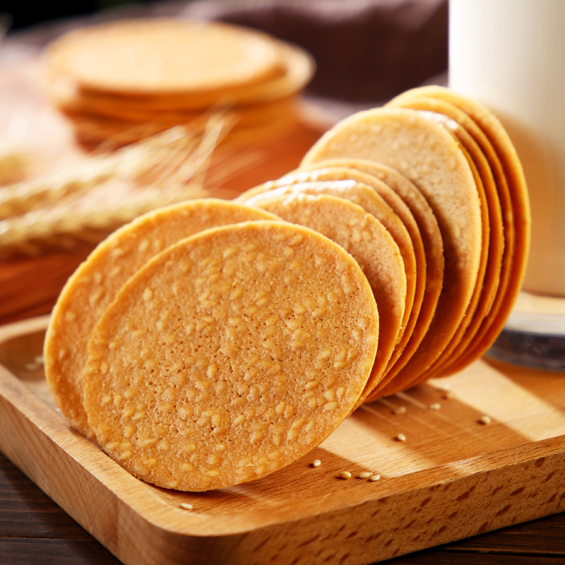 铁棍山药芝麻薄饼薄脆饼干整箱原味酥脆老式薄脆饼干