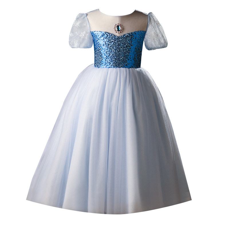 冰雪奇缘爱莎公主女童爱沙连衣裙新款艾莎六一儿童节儿童礼服