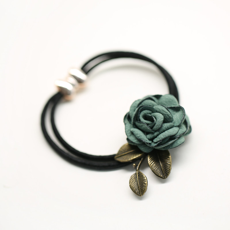 燕宇韩国扎马尾蝴蝶结发圈花朵饰品韩版发饰发绳头花橡皮筋f0196