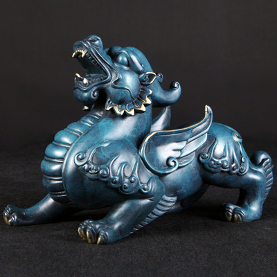开光纯铜貔貅摆件一对大号/招财皮丘办公室家居玉石客厅镇宅风水
