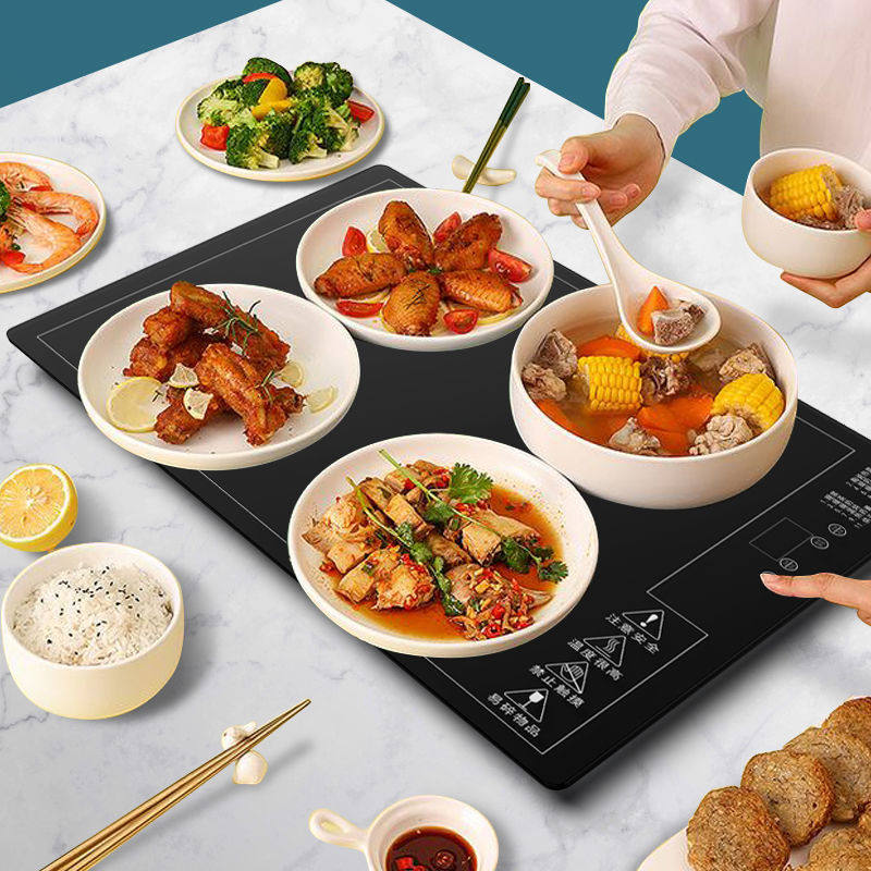 菜板贝乐熊饭菜保温板热热菜神器家用多功能方形保温碟