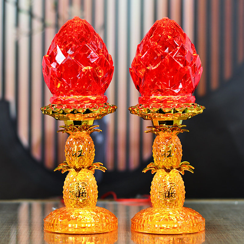 兴旺发财灯聚聚宝招财led财神神灯佛灯长明灯烛台
