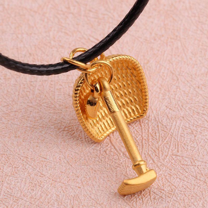 喜伴珠宝3d硬金元宝锄头簸箕黄金吊坠足金颈饰