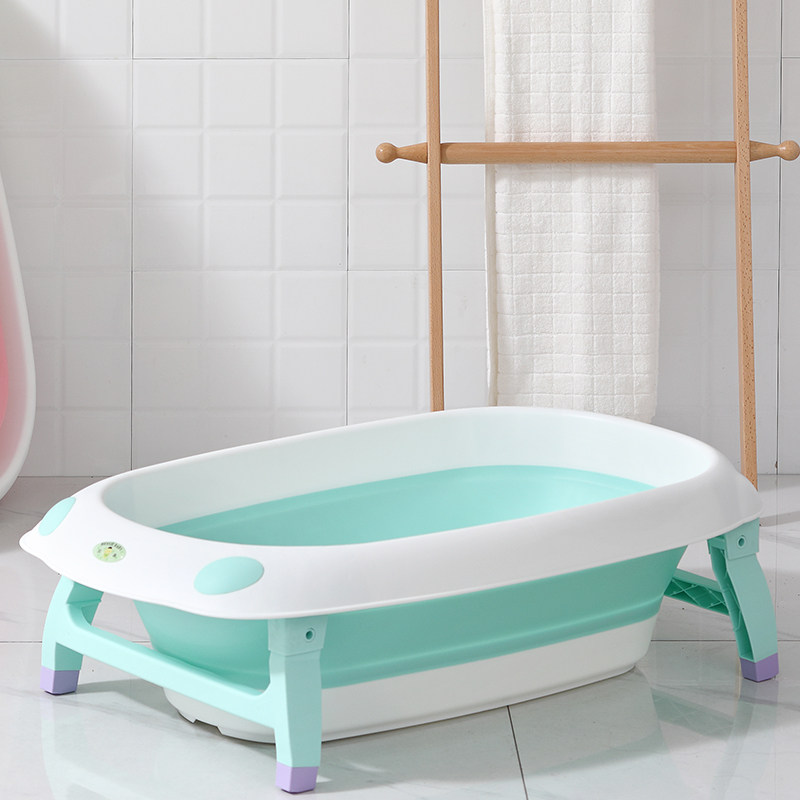 折叠婴儿洗澡盆宝宝浴盆可坐可躺大号儿童浴桶婴幼儿新生洗澡用品
