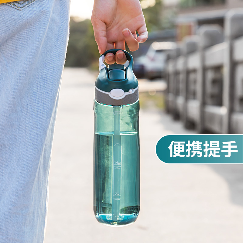 水杯男大容量大号运动便携中学生简约防摔大水瓶水壶健身塑料杯子 - 图3