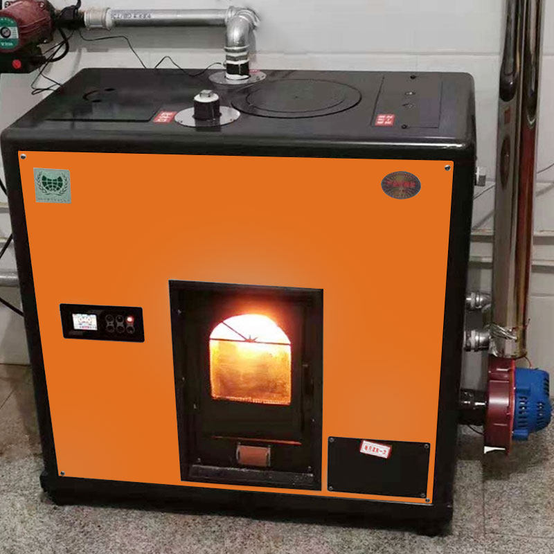 生物质颗粒取暖暖炉全自动地暖供暖暖气片水暖锅炉取暖炉