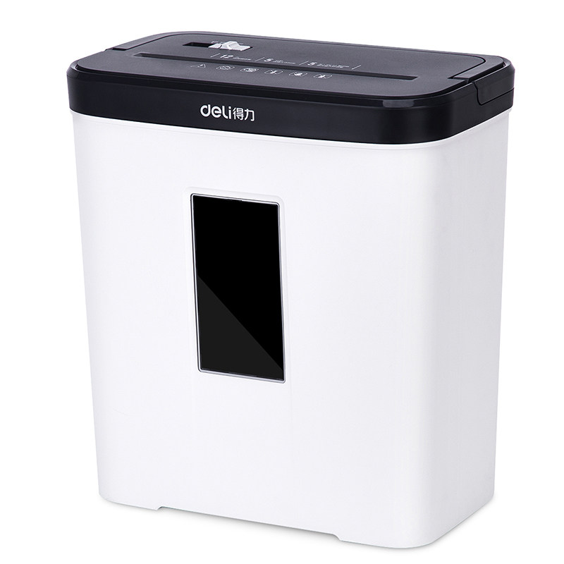 碎纸机碎纸得力小型纸筒12l保密4级商用电动碎纸机