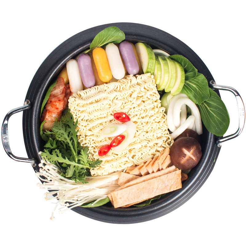 韩式部队火锅食材组合套餐部队锅材料底料马克定食芝士年糕火锅