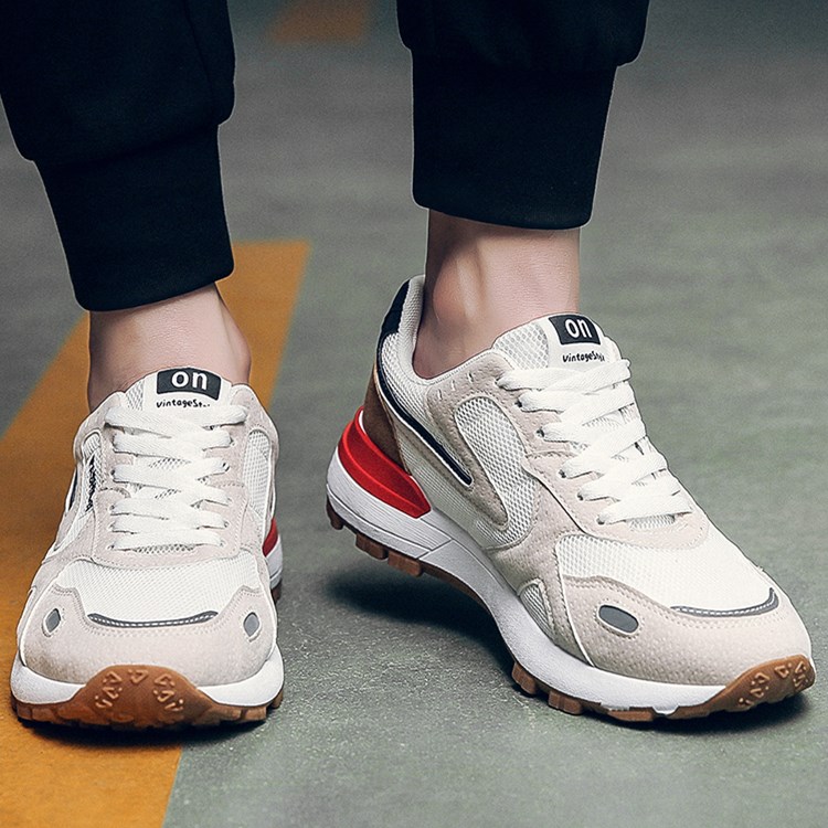 回力男鞋秋季时尚运动鞋男皮面休闲鞋网面透气跑步鞋中学生阿甘鞋