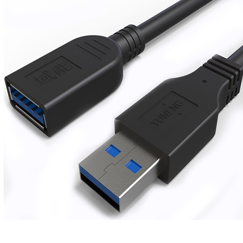 域能usb3.0延长线公对母u盘鼠标网卡数据硬盘加长 连接线1/3/5米