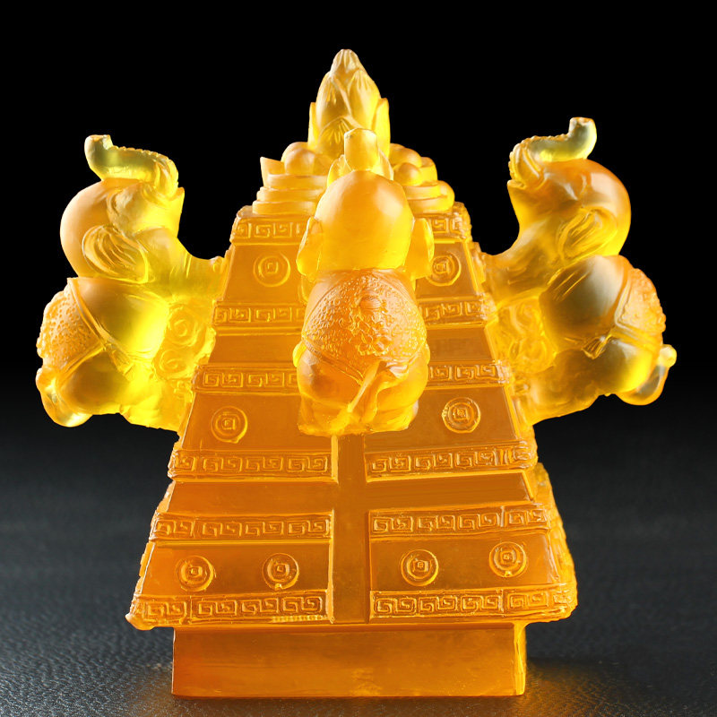 悟同2021年开光财象高升摆件牛年吉祥物客厅办公室摆件